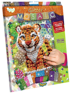 Набор для творчества Блестящая мозаика. Тигр Danko Toys