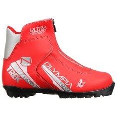 Ботинки для беговых лыж Trek Olimpia NNN ИК, красный, лого серебро, размер 37