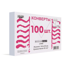 Конверты Белый С5стрип OfficePost 162х229 100шт/уп./2782 No Brand