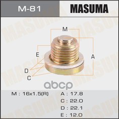Болт Маслосливной A/T С Магнитом Masuma M-81 Masuma арт. M-81