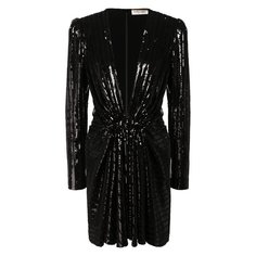 Платье с пайетками Saint Laurent