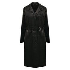 Кожаное пальто Prada