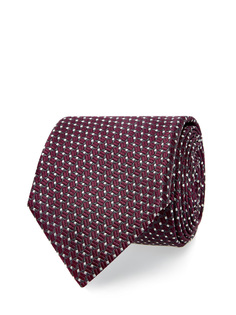 Шелковый галстук с фактурным геометрическим узором Canali