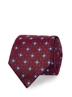 Шелковый галстук ручной работы из фактурного жаккарда Canali
