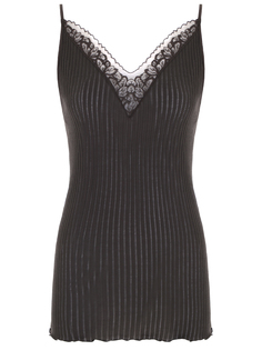 Майка хлопковая с кружевом Zimmerli