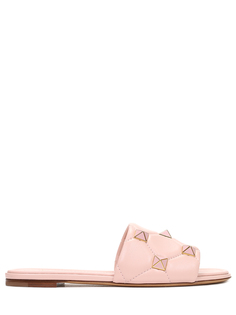 Шлепанцы кожаные Roman Stud Valentino Garavani