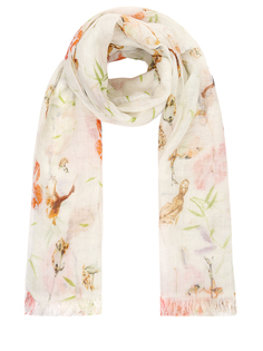 Шарф льняной с принтом 120% Lino