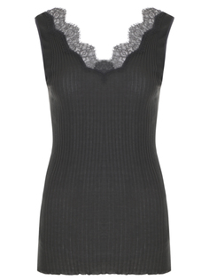 Майка хлопковая с кружевом Zimmerli