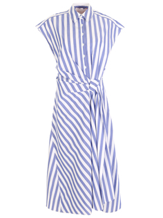 Платье хлопковое в полоску Carolina Herrera