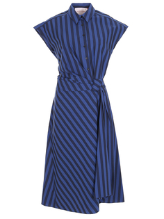 Платье хлопковое в полоску Carolina Herrera