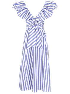 Платье хлопковое в полоску Carolina Herrera