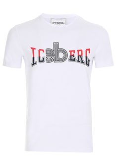 Футболка хлопковая с принтом Iceberg