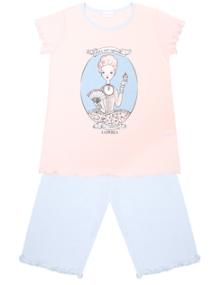 Пижама хлопковая с принтом La Perla