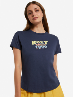 Футболка женская Roxy Sparkle Evening Retro, Синий, размер 44
