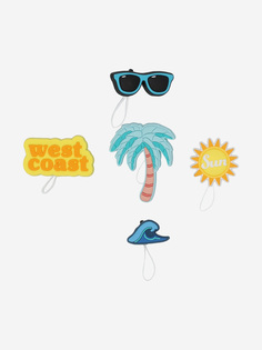 Украшение для обуви Crocs West Coast Sandal Backer 5 Pack, Мультицвет, размер Без размера