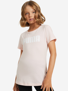 Футболка для девочек PUMA, Розовый, размер 117-128