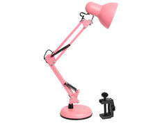 Настольная лампа Трансвит МТ2001 А/С на основании + струбцине Pink