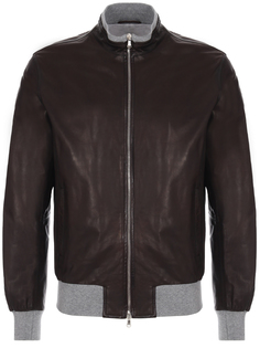 Бомбер кожаный Barba