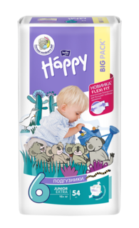 Подгузники для детей Bella Baby Happy Junior Extra по 54 шт.