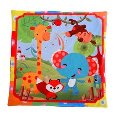 Развивающий коврик Крошка Я с дугами Слоник и друзья 5 элем. с музыкой 2990601