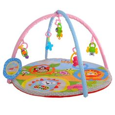 Развивающий коврик Ежик и друзья с дугами и погремушками 2990616 No Brand