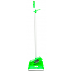 Комплект д/уборки совок с щеткой д/пола AF201-G; длинный ворс; зеленый A-VM 1339373