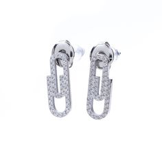 Серьги из бижутерного сплава с кристаллами Moon Paris MIK-22.03-022