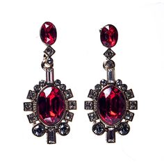 Серьги из бижутерного сплава с кристаллами Moon Paris MV-1811-021
