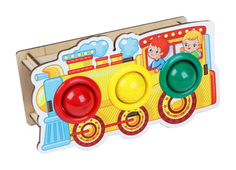 Стучалка-сортер "Паровоз", с молотком Woodland (Сибирский сувенир)