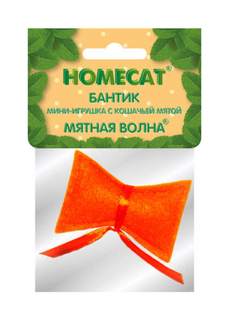 Игрушка для кошек Homecat бантик мини с кошачьей мятой 5 см