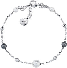Браслет из серебра с жемчугом р. 17 AMEN BRPB3 Amen.