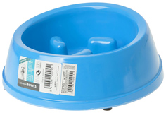 Миска для питомца M-Pets для медленного поедания, синяя, 450 мл