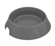 Миска для кошек Yami-Yami Простая пластиковая, серая, 14 см