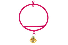 Качели для птиц Yami-Yami, Кольцо, с колокольчиком, рубиновые, 12x8x19 см