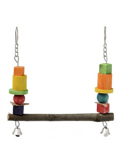 Качели для птиц Доктор ZOO, с колокольчиками, деревянные