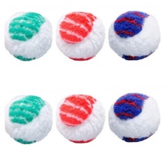 Игрушка для кошек CHAKI, Мяч теннисный, 6 шт