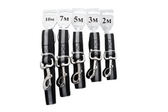 Поводок для собаки Yami-Yami Титан, светоотражающий, черный, 25 мм, 500 см