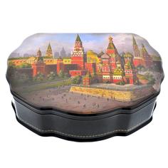 Шкатулка с лаковой миниатюрой «Вечерняя Москва» Russia The Great