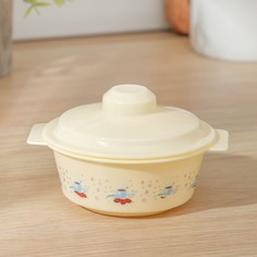 Салатник с крышкой «Крокусы», 200 мл, d=11,5 см, цвет МИКС No Brand