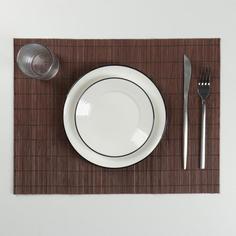 Салфетка сервировочная на стол «Гладь», 45×30 см, цвет коричневый No Brand