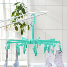 Сушилка для белья подвесная, складная, 51×51 см, 18 прищепок, цвет МИКС No Brand