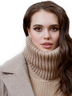 Снуд женский Siberika Кай бежевый, 22х28 см