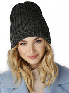 Шапка бини женская Siberika Вита грифельная, р. 54-56