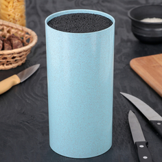 Подставка для ножей с наполнителем «Нежность», 22×11 см, цвет голубой No Brand