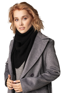 Платок женский Siberika Монро черный, 65х160 см