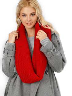 Снуд женский Siberika Джун алый, 62х36 см