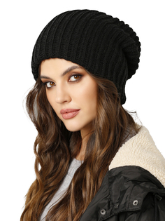 Шапка бини женская Siberika Вита черная, р. 54-56