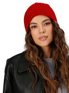 Шапка бини женская Siberika Герда красная р. 54-56