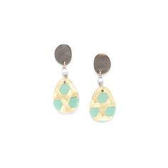 Серьги из бижутерного сплава с перламутром Nature Bijoux NB21.1-12-75351