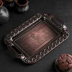 Поднос Дарк, 30×22×2,5 см, цвет бронзовый No Brand